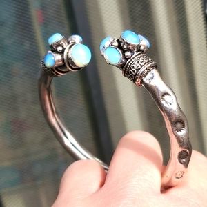 New Unique Milky Opal Silver Bracelet.